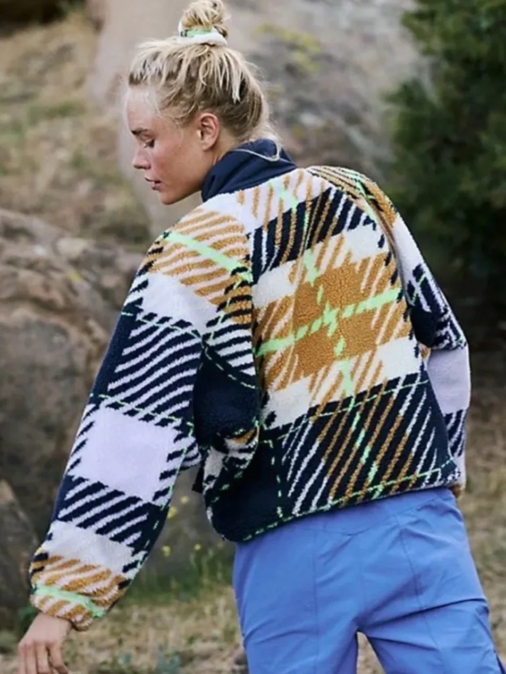 FP Movement by Free People Hit the Slopes Printed Sherpa Jacket - Picture 3 of 7